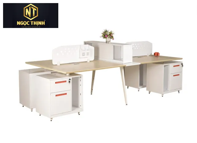 Mẫu bàn làm việc nhóm cho nhân viên văn phòng xu hướng của năm được sản xuất tại Nội Thất Ngọc Thịnh